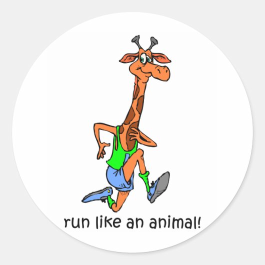 Funny run ronde sticker (Voorkant)