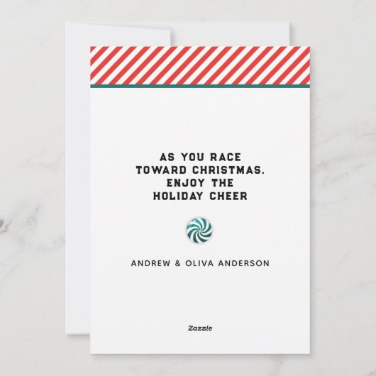 Funny Runner Cartes de Noël (Dos)