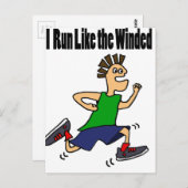 Funny Runner Cartoon Briefkaart (Voorkant / Achterkant)