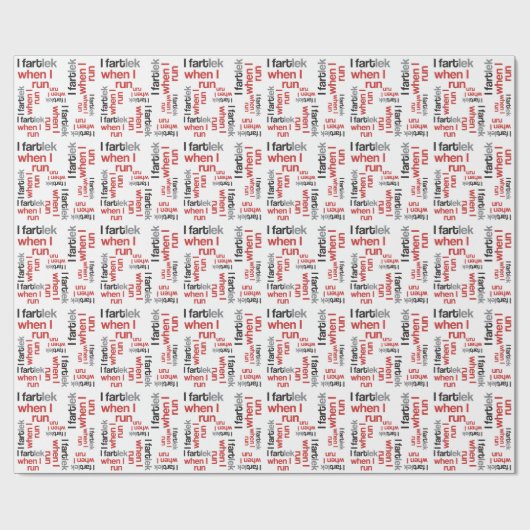 Funny Runner - I FARTlek wanneer ik loop © Cadeaupapier (Vlak)