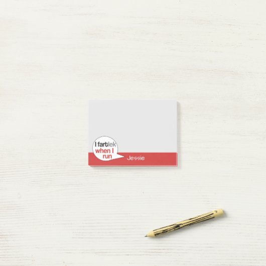 Funny Runner Personalized FARTlek © Post-it Notes (Op bureau)