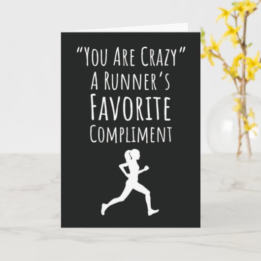 Funny Runner Race Cartes Marathon Jogging (Fleur jaune)
