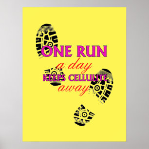 Funny Running Quote - Motivatie fitness Posters