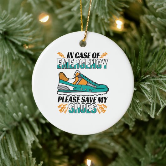 Funny Running Quote - Red mijn schoenen Keramisch Ornament (Boom)