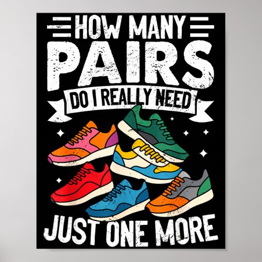 Funny Running Shirt For Men Women Runner Marathon  Poster (Voorkant)