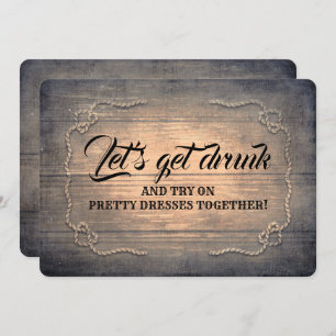 Funny Rustic Bridesmaid / Maid of Honor proposal Kaart