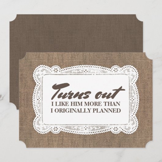 Funny Rustic Bridesmaid / Maid of Honor proposal Kaart (Voorkant / Achterkant)