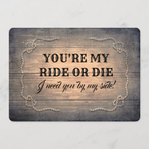 Funny Rustic Bridesmaid / Maid of Honor proposal Kaart