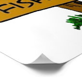 Funny Rustic Fun Gone Fishin Expressions Logo Poster (Hoek)