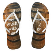 Funny Rustic Wine Barrel Teenslippers (Voetbed)