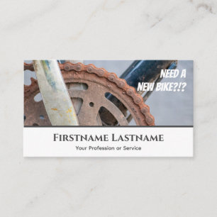 Funny rustycle chain for Bicycle Repair Shops Visitekaartje