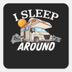 Funny RV Motorhome Camper van Owner Gift Vierkante Sticker