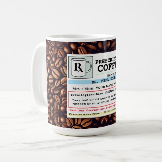 Funny RX Coffee Mok (Voorkant links)