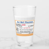 Funny RX Prescription Shot Glass Glas (Voorkant)