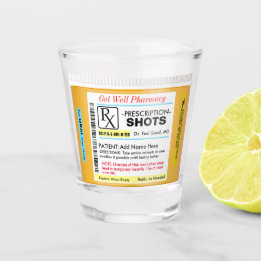 Funny RX Prescription Shot Glass Glas