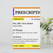 Funny rx recept briefpapier (Staand voorkant)