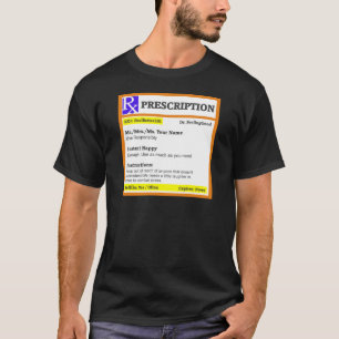 Funny rx recept t-shirt