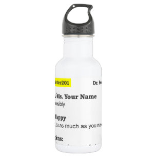 Funny rx recept waterfles