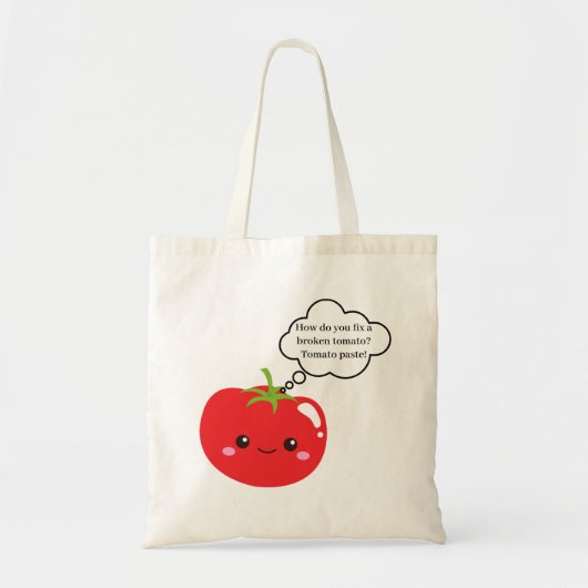 Funny Sac fourre-tout de plaisanterie tomate (Devant)