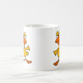 Funny Sad Duck Cartoon Koffiemok (Center)