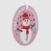 Funny Sad Snowman Quarantine Kerstmis Ornament (voorkant)