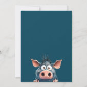 Funny Safari Animaux 5e carte d'anniversaire (Dos)