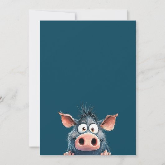 Funny Safari Animaux 5e carte d'anniversaire (Dos)