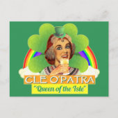 Funny Saint Patrick's Day Cleopatra Pun Irish Briefkaart (Voorkant)