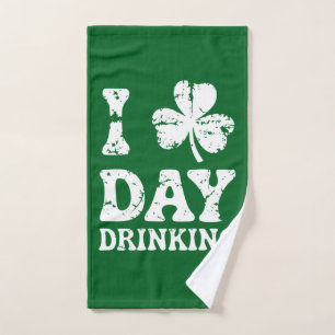 Funny Saint Patricks Day Party St Pats Funny Drink Handdoek
