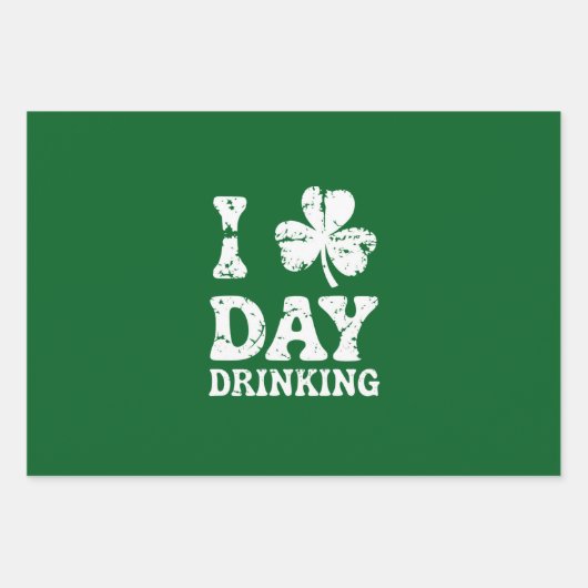 Funny Saint Patricks Day Party St Pats Funny Drink Inpakpapier Vel (Voorkant)