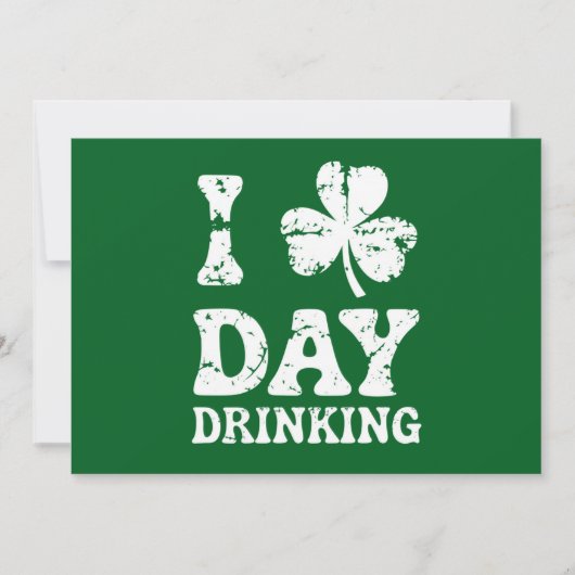 Funny Saint Patricks Day Party St Pats Funny Drink Kaart (Voorkant)