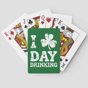 Funny Saint Patricks Day Party St Pats Funny Drink Pokerkaarten