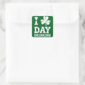 Funny Saint Patricks Day Party St Pats Funny Drink Vierkante Sticker (Tas)