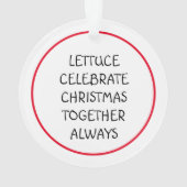 Funny Salad Pun Kerstmis Ornament (achterkant)