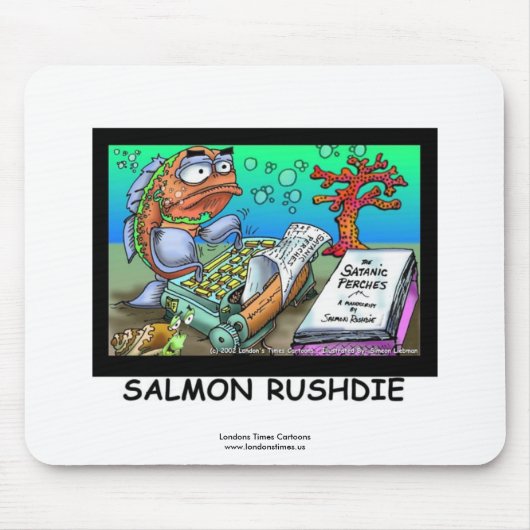 Funny Salman Rushdie Fish Muismat (Voorkant)