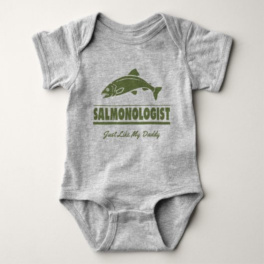 Funny Salmon Vist SALMONOLOGIST Romper (Voorkant)