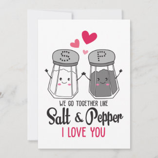 Funny Salt and Pepper Card, Funny Valentijnsdag Feestdagenkaart