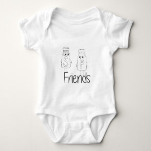 Funny Salt and Pepper Shakers Best Friends Besties Romper