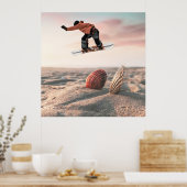 Funny Sand Zee Shell Snowboard Collage Poster (Keuken)