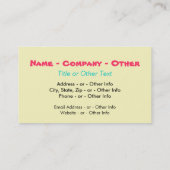 Funny Sandals Flipflops Visitekaartje (Achterkant)