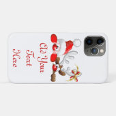 Funny Santa and Reindeer Cartoon Case-Mate iPhone Case (Achterkant (horizontaal))