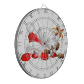 Funny Santa and Reindeer Cartoon Dartbord (Voorkant Links)