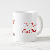 Funny Santa and Reindeer Cartoon Mok (Voorkant rechts)