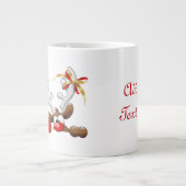 Funny Santa and Reindeer Cartoon Mok (Voorkant)