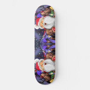 Funny Santa and Reindeers Kerstfeest - Fun Skateboard