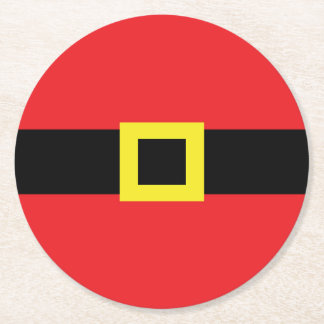 Funny Santa Belly Belt Buckle Holiday Kerstmis Ronde Kartonnen Onderzetter