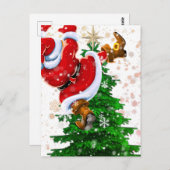 Funny Santa Briefkaart (Voorkant / Achterkant)
