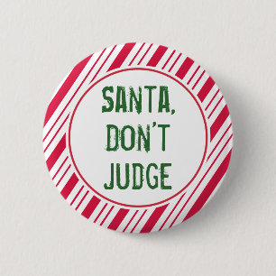 Funny Santa Button Pin