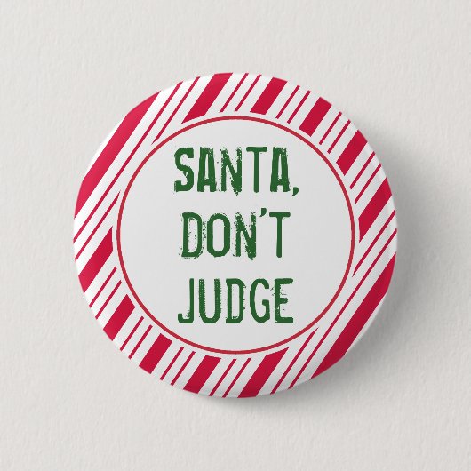 Funny Santa Button Pin (Voorkant)