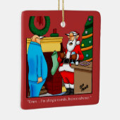 Funny Santa Chardonnay Holiday Ornament (Rechts)